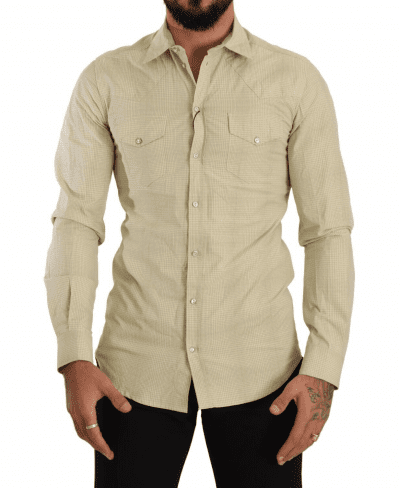 Dolce & Gabbana Elegant Sicilia Checkered Cotton Shirt