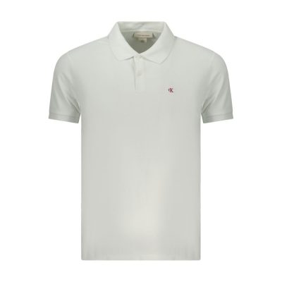 Calvin Klein White Cotton Men Polo Shirt
