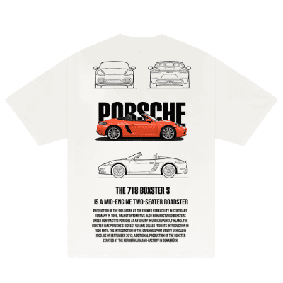 Porsche 718 BOXSTER S Unisex T-Shirt Cotton Tee