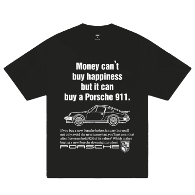 Porsche Money Can't Buy Happiness Unisex T-Shirt Cotton Tee