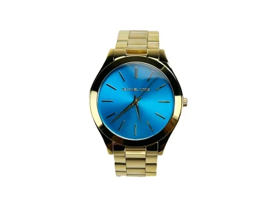 Michael Kors Slim Runway Stainless Steel Watch MK3265 Blue Gold