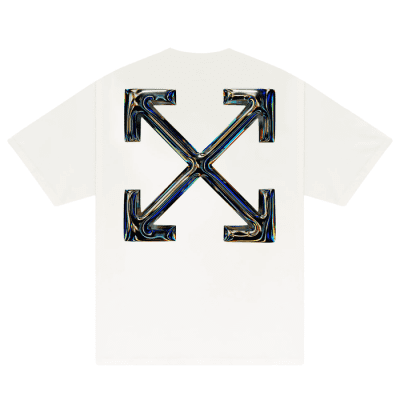Off-White Chrome Logo Unisex T-Shirt Cotton Graphic Tee
