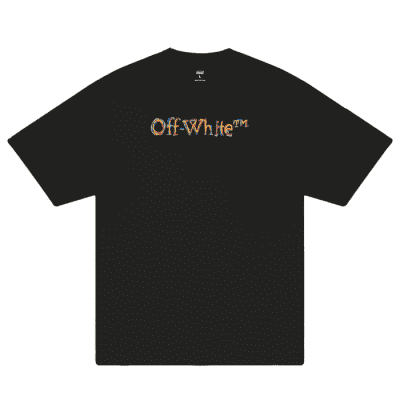 Off-White Logo Sketch Crewneck Unisex T-Shirt Cotton Graphic Tee