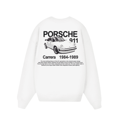 Porsche CAR Pocket Sweater Unisex Cotton Graphic Sweatshirt