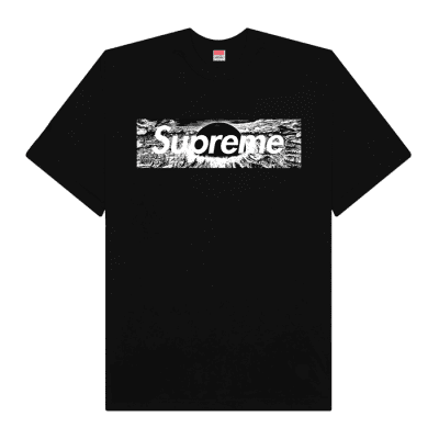 Supreme Black White Logo Unisex T-Shirt Cotton Graphic Tee
