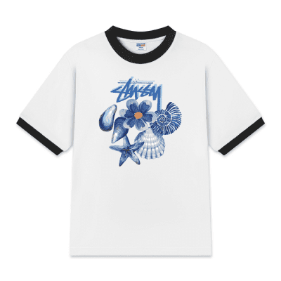 Unisex Cotton Ringer Relaxed Fit Sea Whisper