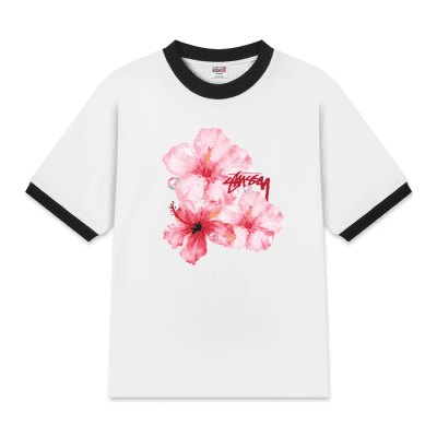 Unisex Cotton Ringer Relaxed Fit Stussy Tropic Soul